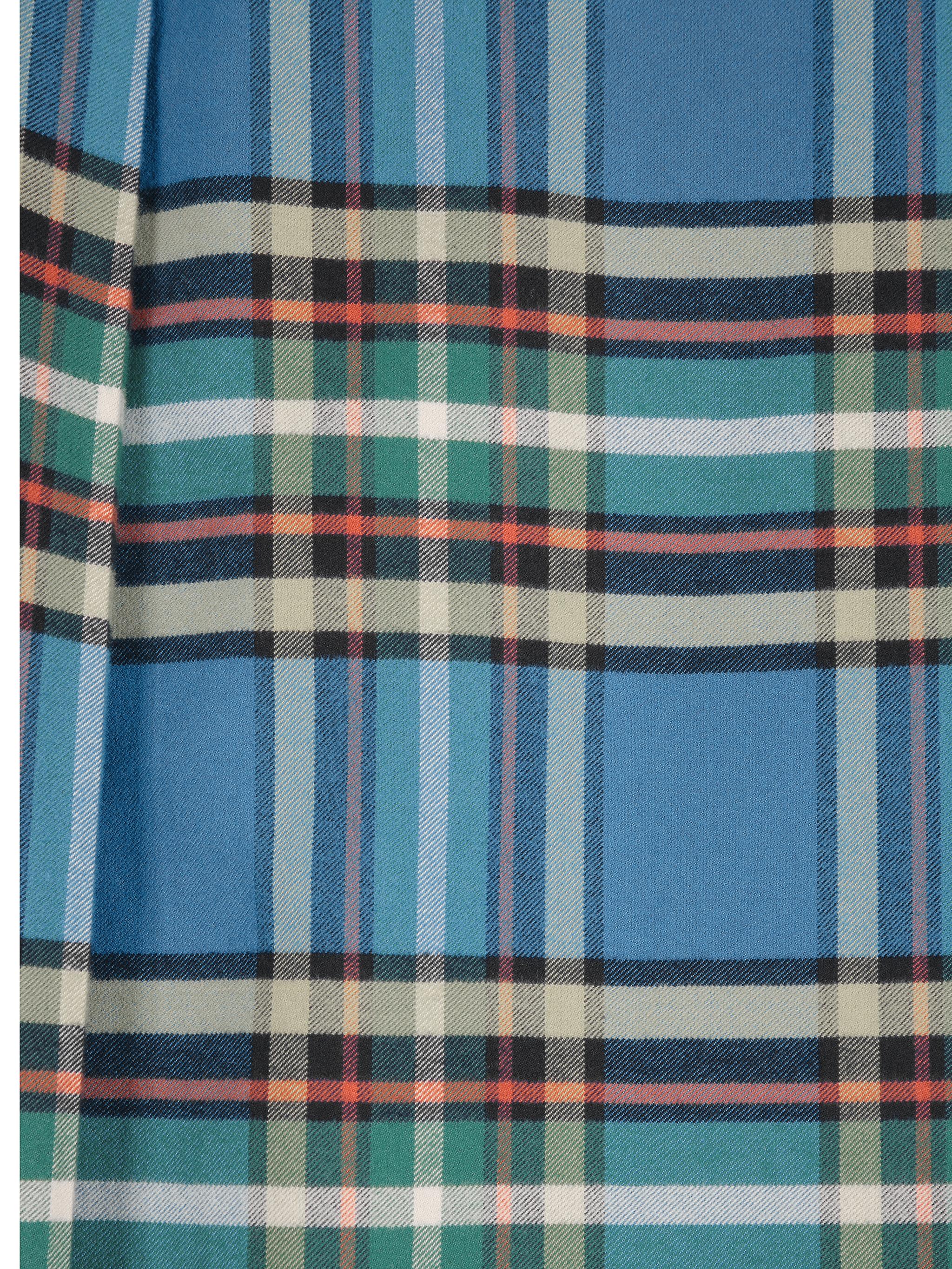 Bobo Choses Tartan Flannel Pleated Skirt Damen Maxi Rock Karo blau